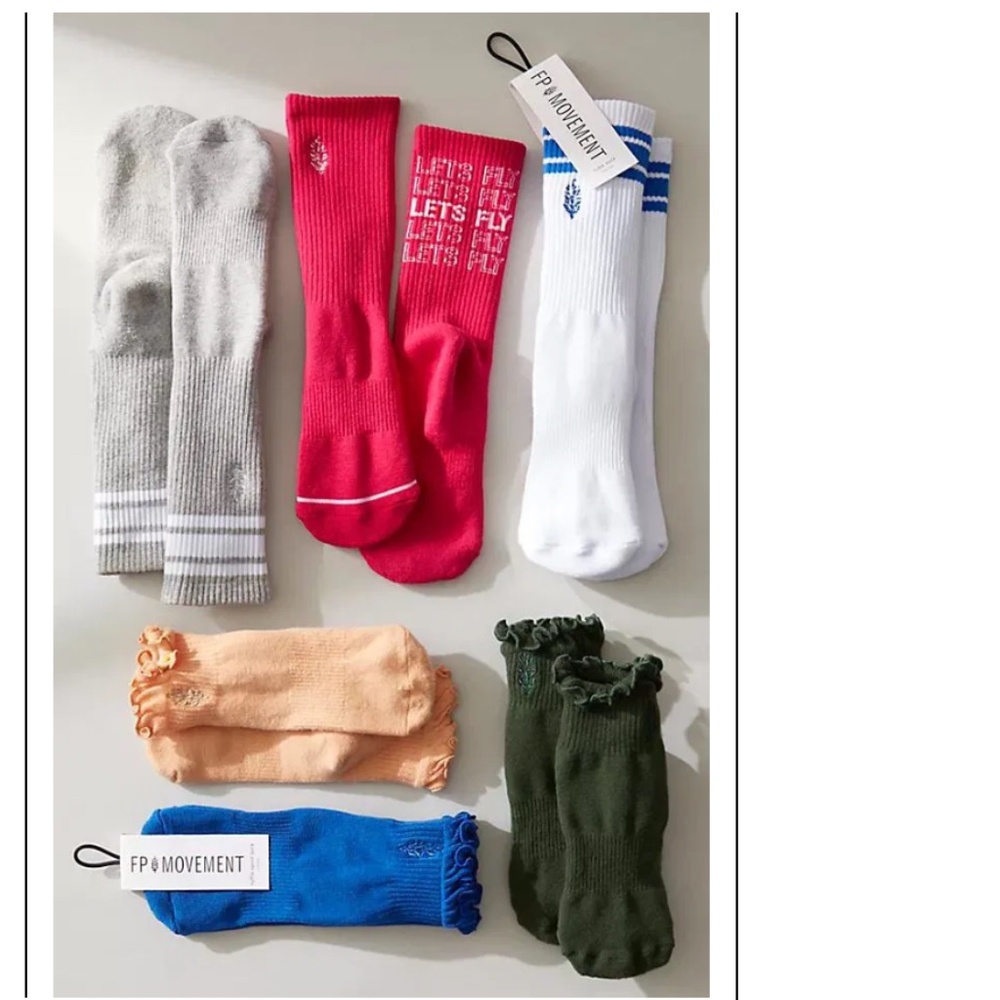 Free People Movement Logo Stripe Tube Socks